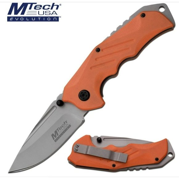 M-Tech Other - MTech Master Cutlery Evolution MTE-A022-OR Spring Assisted Knife